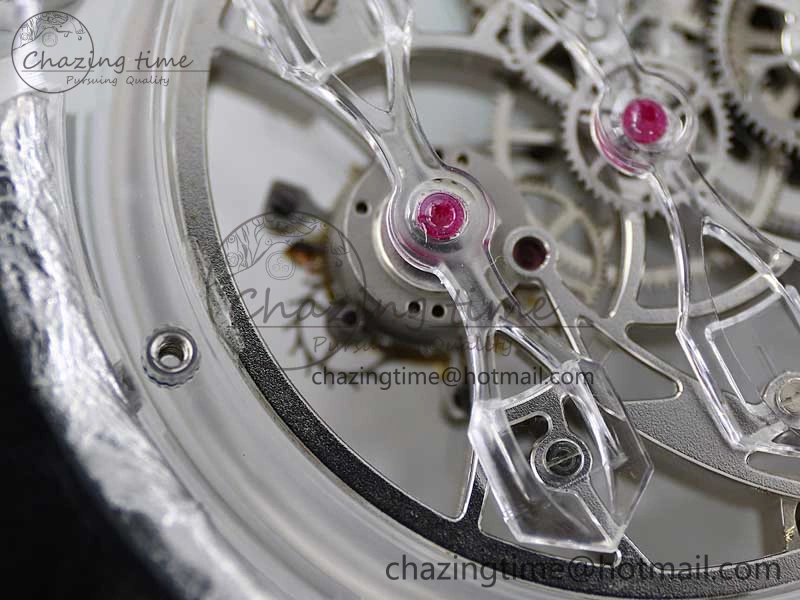 Debuts Quasar Tourbillon Transparent Case RMF Best Edition on Black Leather Strap