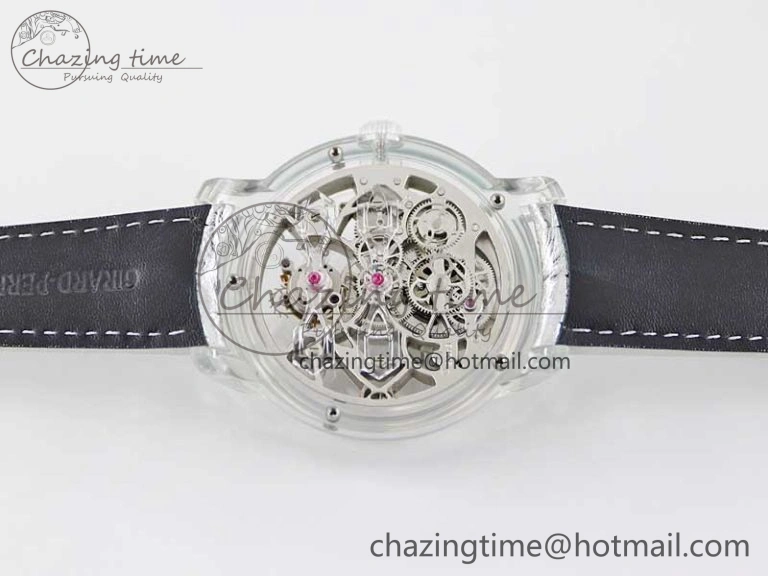 Debuts Quasar Tourbillon Transparent Case RMF Best Edition on Black Leather Strap