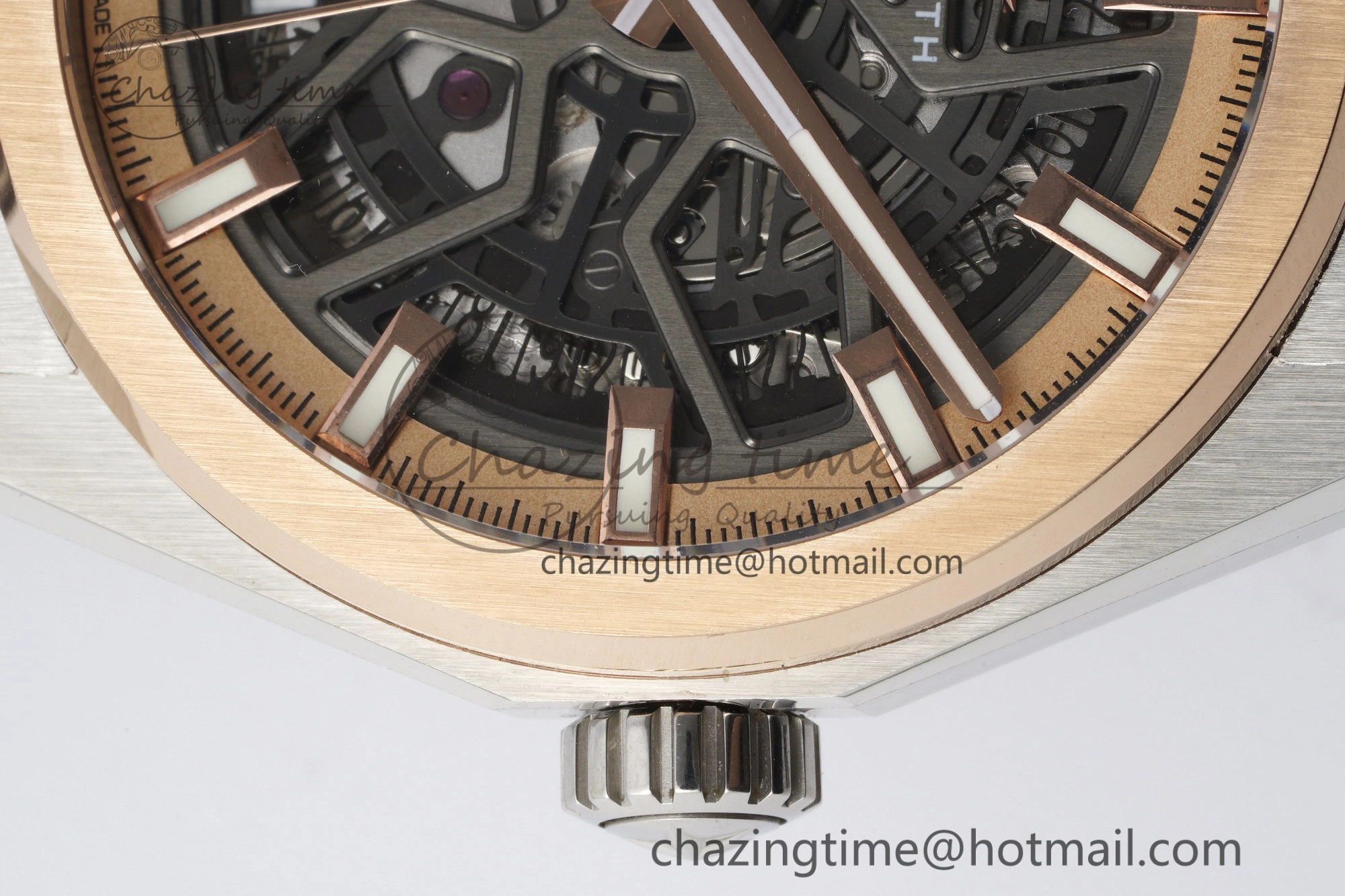 Defy Classic LF 1:1 Best Edition Skeleton Black Dial RG Bezel on Brown Gummy Strap A2892