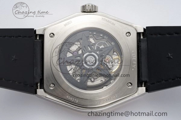 Defy Classic LF 1:1 Best Edition Skeleton Black Dial RG Bezel on Brown Gummy Strap A2892