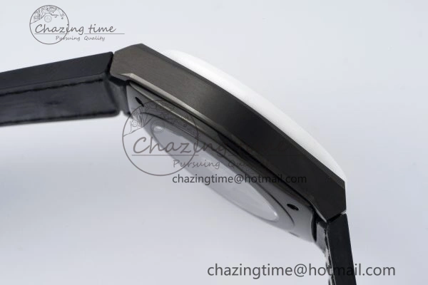 Defy Classic LF 1:1 Best Edition Skeleton Black Dial White Bezel on White Gummy Strap A2892