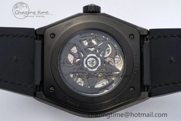Defy Classic LF 1:1 Best Edition Skeleton Black Dial White Bezel on White Gummy Strap A2892