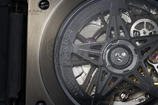 Defy Classic LF 1:1 Best Edition Skeleton Black Dial White Bezel on White Gummy Strap A2892
