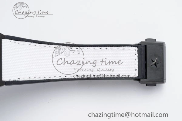 Defy Classic LF 1:1 Best Edition Skeleton Black Dial White Bezel on White Gummy Strap A2892