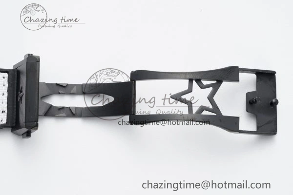 Defy Classic LF 1:1 Best Edition Skeleton Black Dial White Bezel on White Gummy Strap A2892