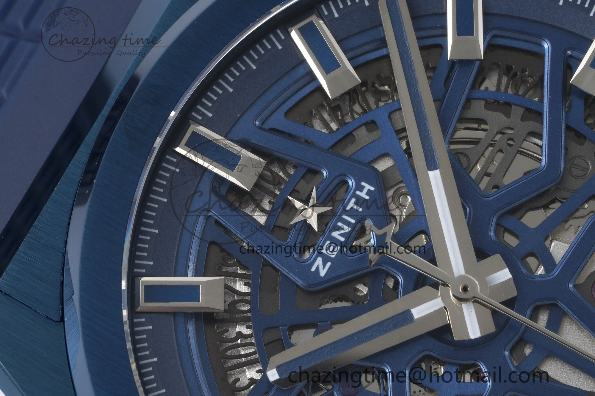 Defy Classic LF 1:1 Best Edition Skeleton Blue Dial Blue Bezel on Blue Rubber Strap A2892