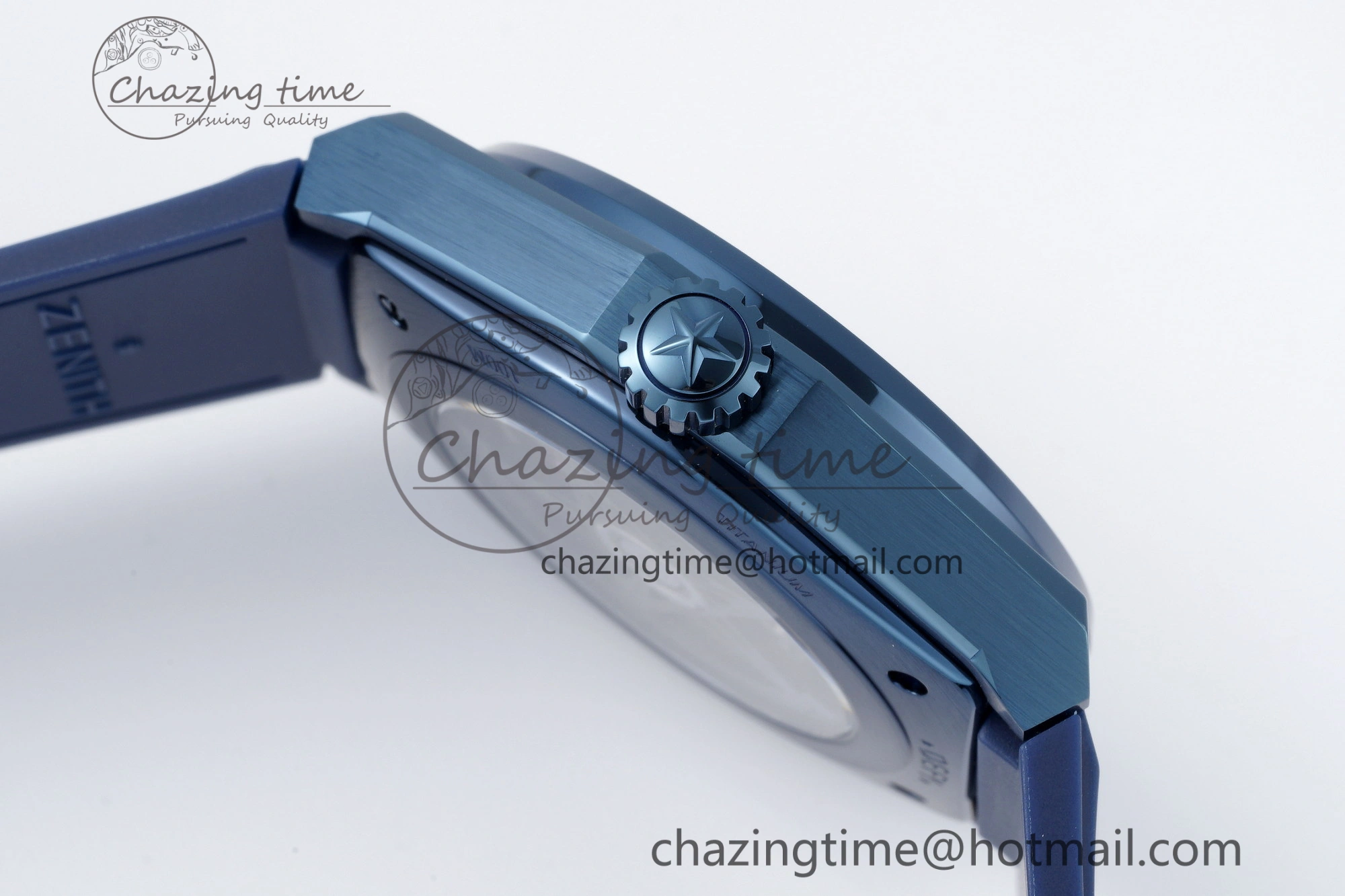 Defy Classic LF 1:1 Best Edition Skeleton Blue Dial Blue Bezel on Blue Rubber Strap A2892
