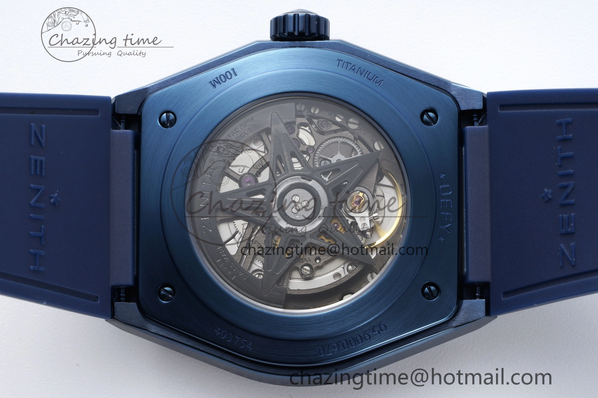 Defy Classic LF 1:1 Best Edition Skeleton Blue Dial Blue Bezel on Blue Rubber Strap A2892