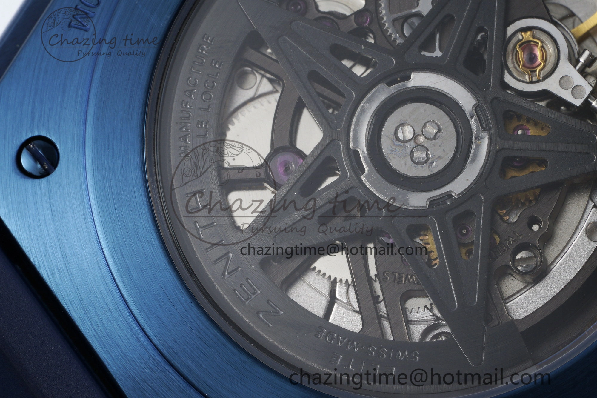 Defy Classic LF 1:1 Best Edition Skeleton Blue Dial Blue Bezel on Blue Rubber Strap A2892