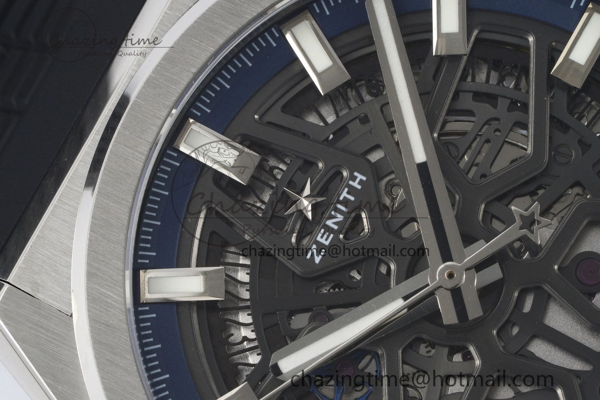 Defy Classic LF 1:1 Best Edition Skeleton Blue Dial on Black Rubber Strap A2892