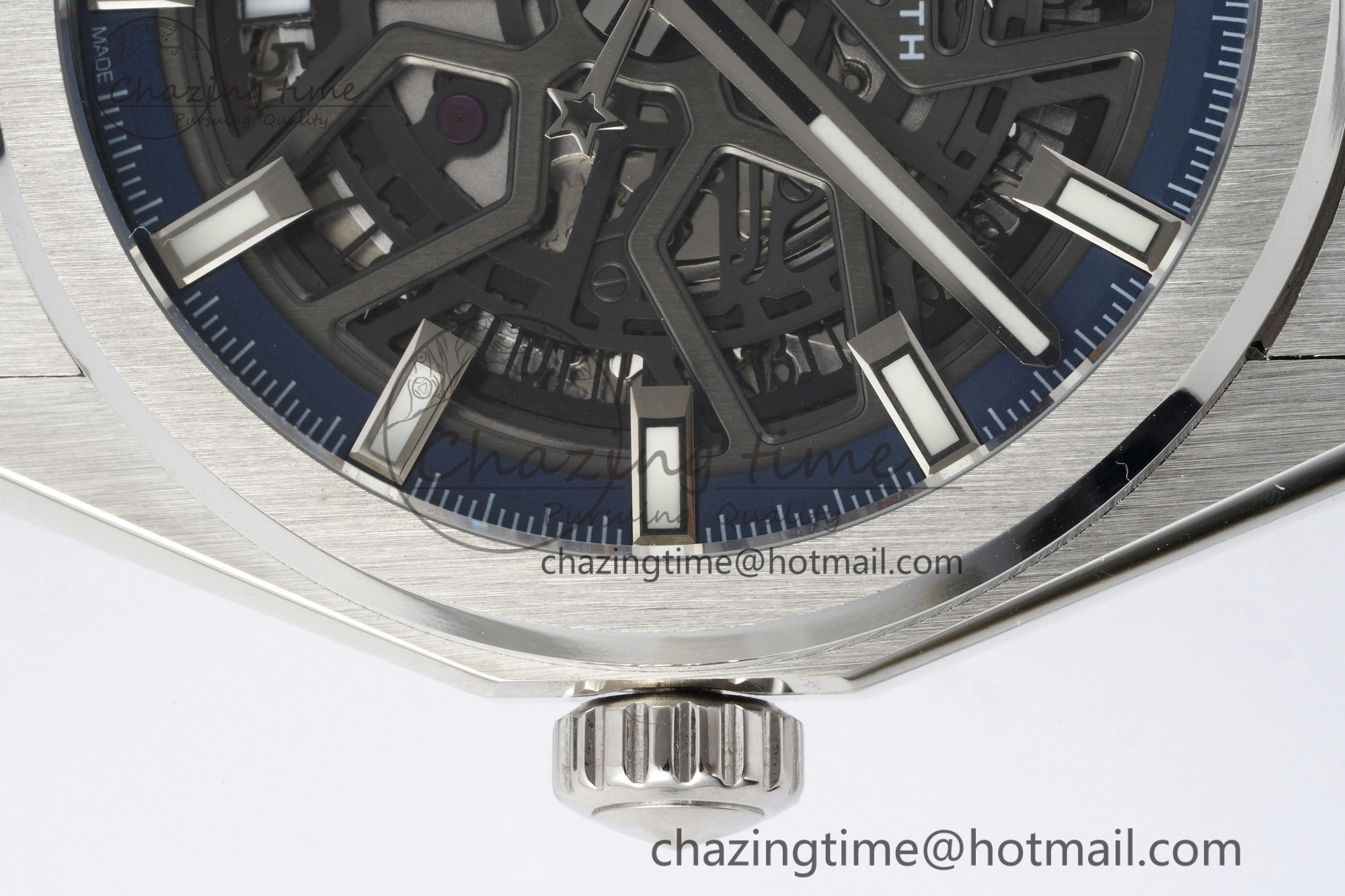 Defy Classic LF 1:1 Best Edition Skeleton Blue Dial on Black Rubber Strap A2892