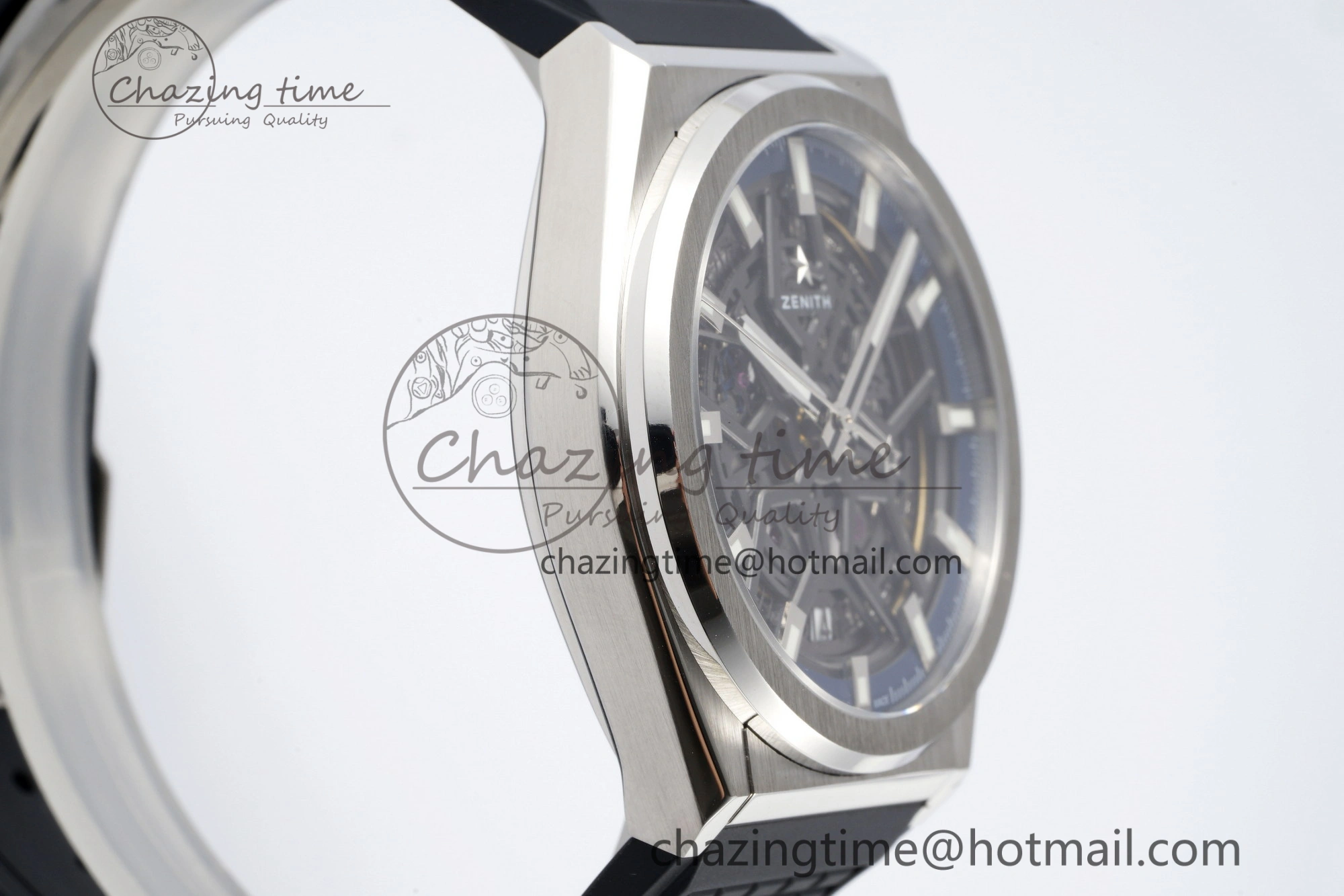 Defy Classic LF 1:1 Best Edition Skeleton Blue Dial on Black Rubber Strap A2892