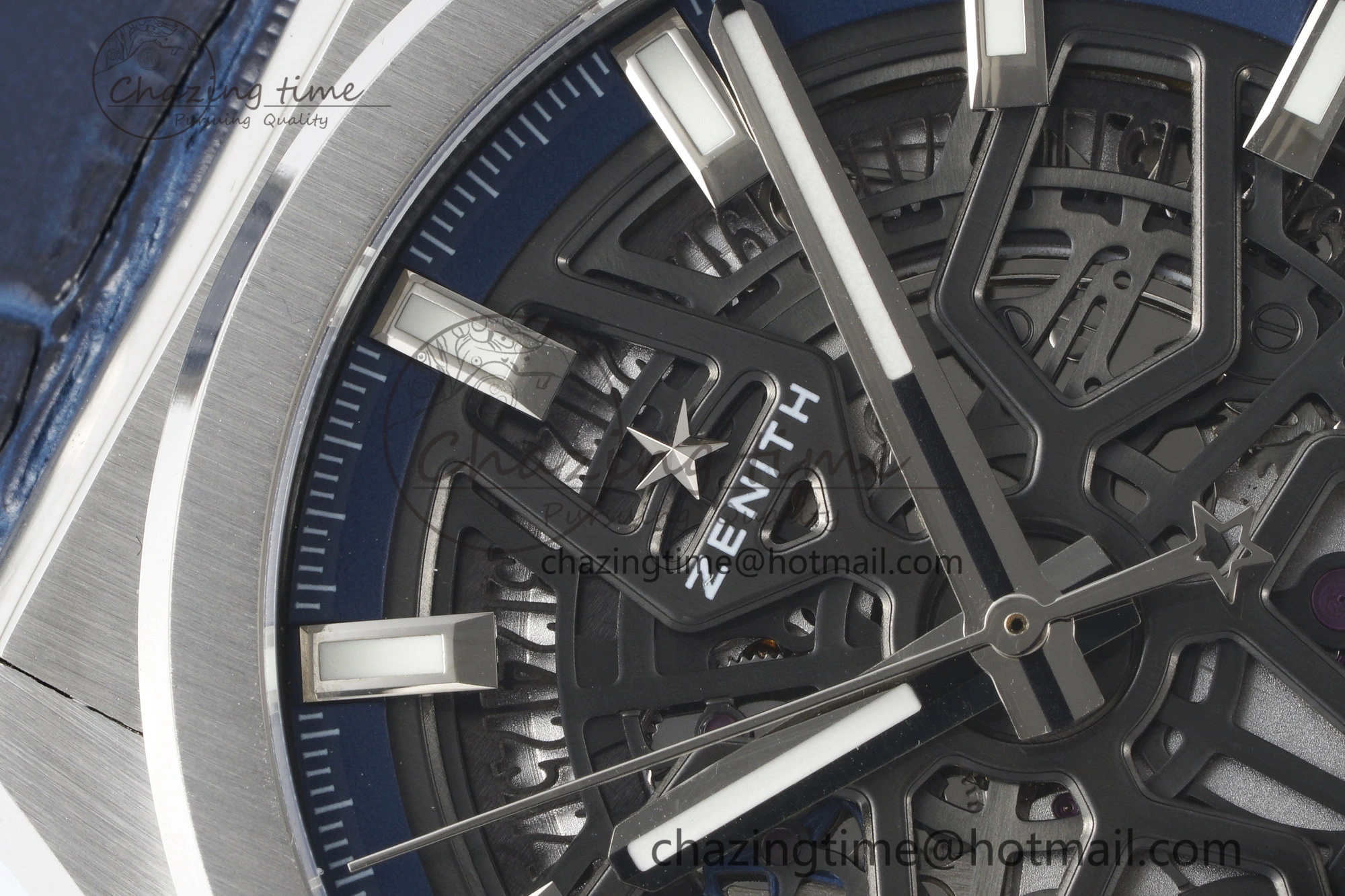 Defy Classic LF 1:1 Best Edition Skeleton Blue Dial on Blue Gummy Strap A2892