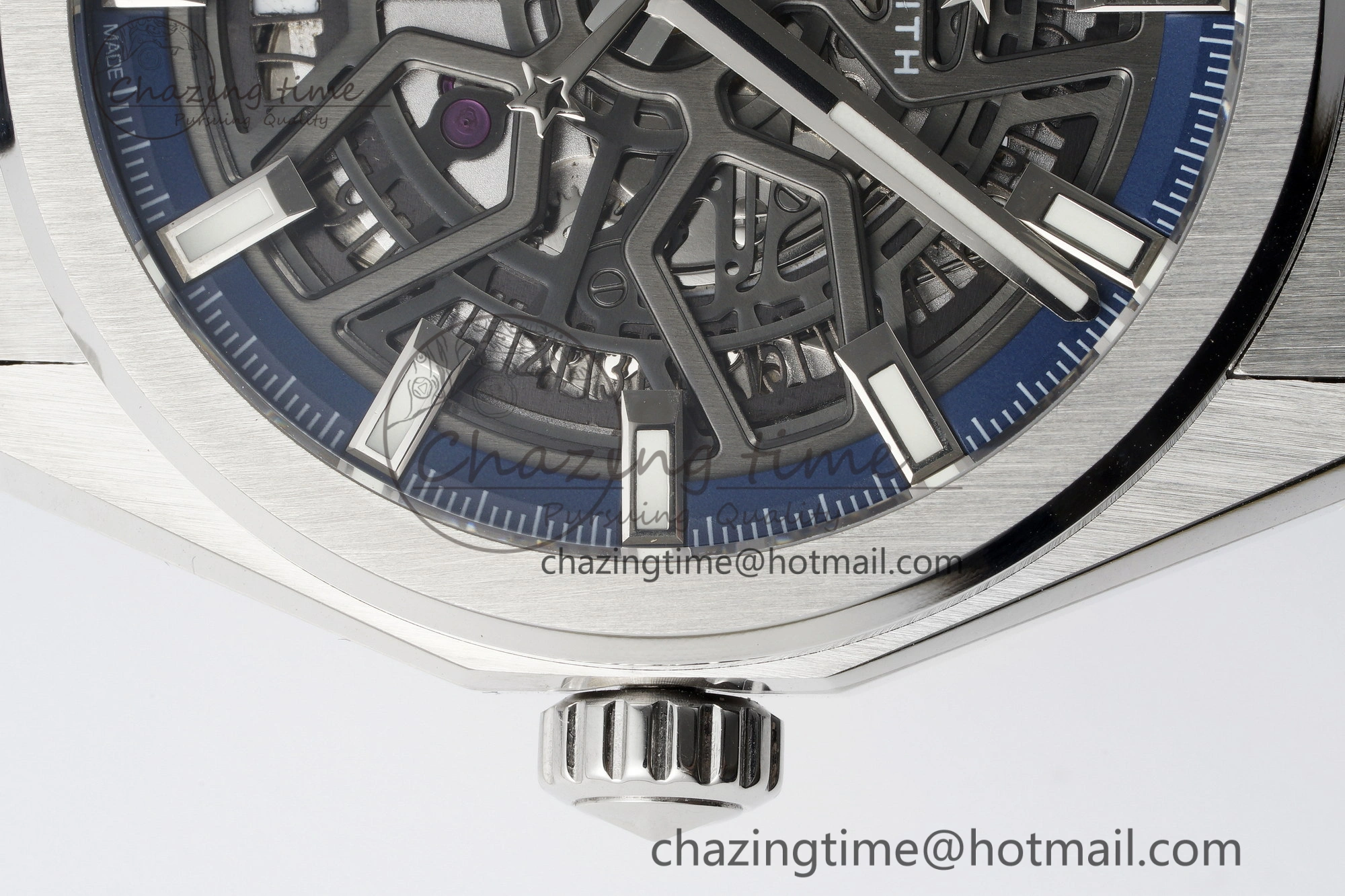 Defy Classic LF 1:1 Best Edition Skeleton Blue Dial on Blue Gummy Strap A2892