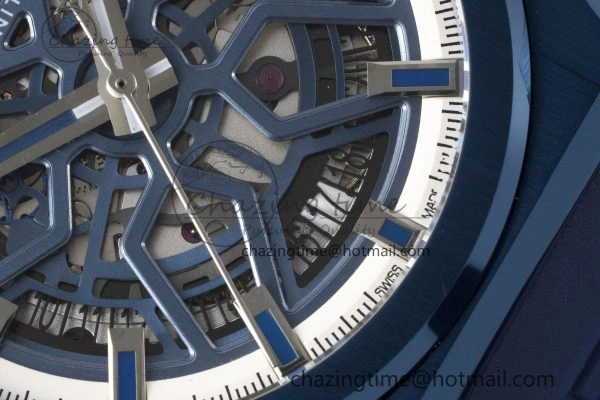 Defy Classic LF 1:1 Best Edition Skeleton Blue White Dial Blue Bezel on Blue rubber Strap A2892