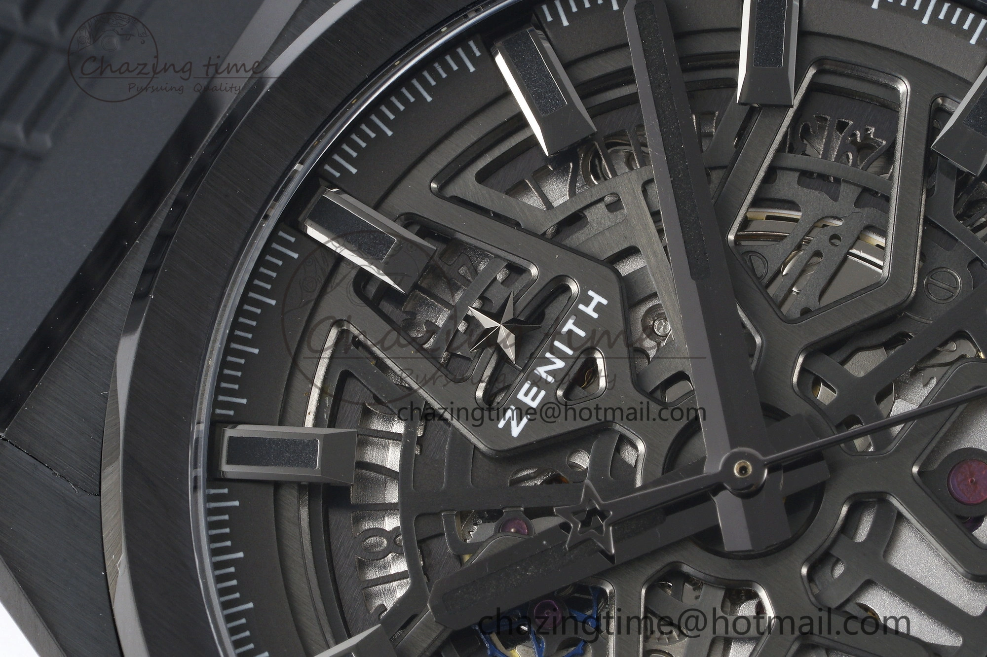 Defy Classic LF 1:1 Best Edition Skeleton Gray Dial Black Bezel on Black Rubber Strap A2892