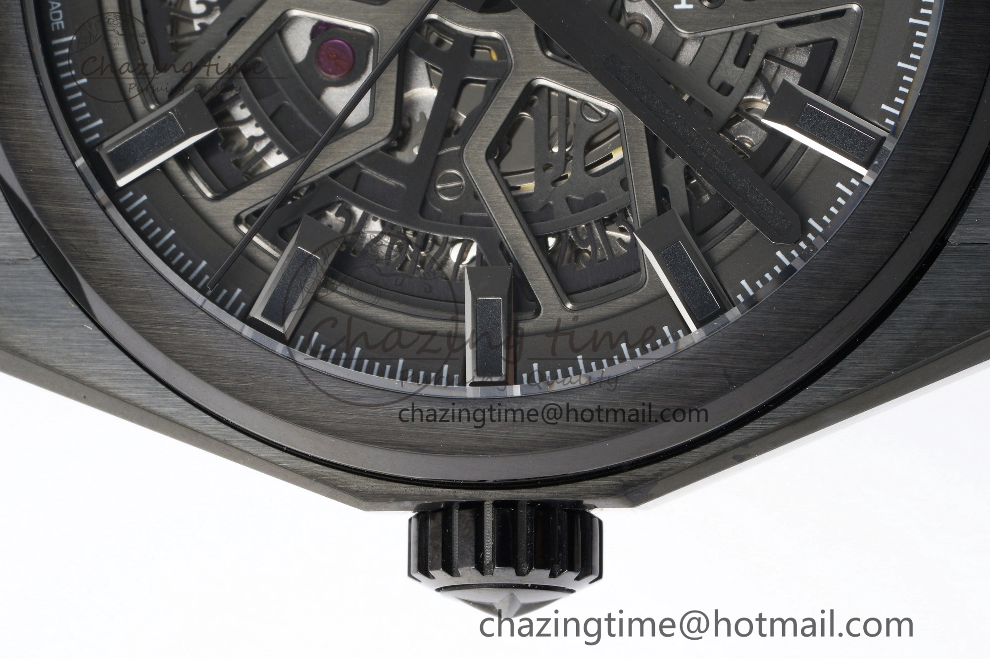 Defy Classic LF 1:1 Best Edition Skeleton Gray Dial Black Bezel on Black Rubber Strap A2892