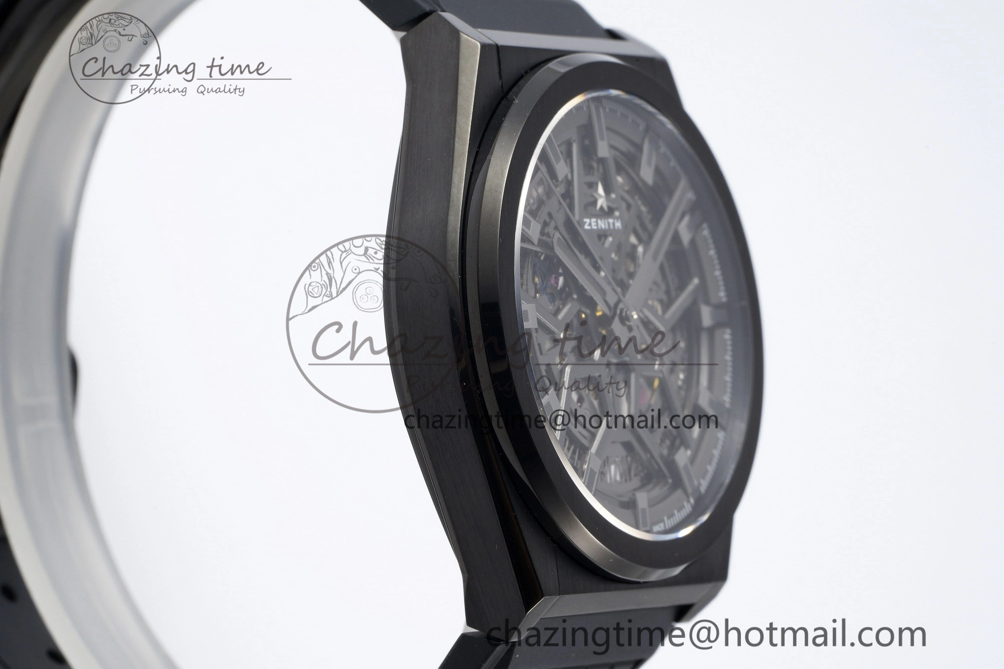 Defy Classic LF 1:1 Best Edition Skeleton Gray Dial Black Bezel on Black Rubber Strap A2892