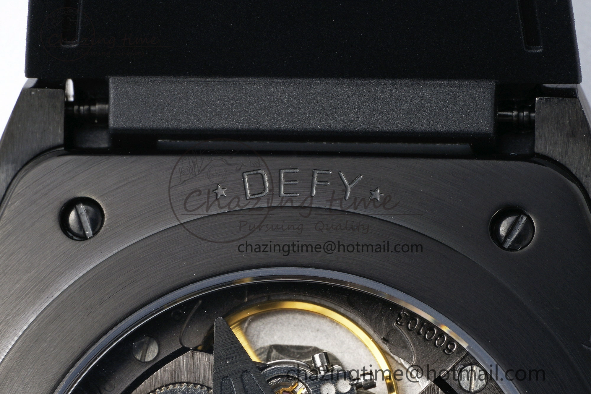 Defy Classic LF 1:1 Best Edition Skeleton Gray Dial Black Bezel on Black Rubber Strap A2892