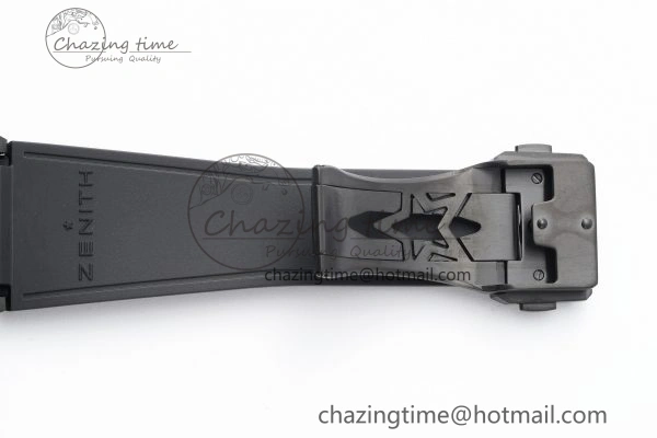 Defy Classic LF 1:1 Best Edition Skeleton Gray Dial Black Bezel on Black Rubber Strap A2892