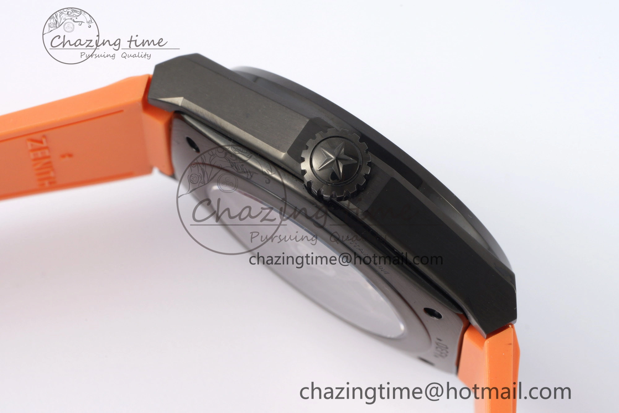 Defy Classic LF 1:1 Best Edition Skeleton Orange Dial Black Bezel on Orange Rubber Strap A2892