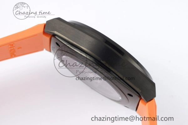Defy Classic LF 1:1 Best Edition Skeleton Orange Dial Black Bezel on Orange Rubber Strap A2892