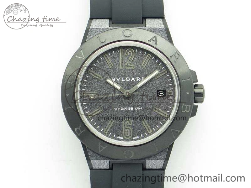 Diagono Magnesium PVD GF 1:1 Gray Textured Dial On Black Rubber Strap MIYOTA 9015 V2