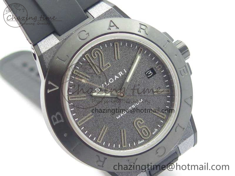 Diagono Magnesium PVD GF 1:1 Gray Textured Dial On Black Rubber Strap MIYOTA 9015 V2