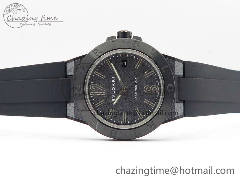 Diagono Magnesium PVD GF 1:1 Gray Textured Dial On Black Rubber Strap MIYOTA 9015 V2