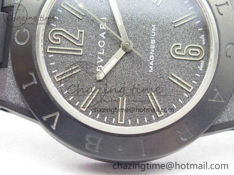 Diagono Magnesium PVD GF 1:1 Gray Textured Dial On Black Rubber Strap MIYOTA 9015 V2