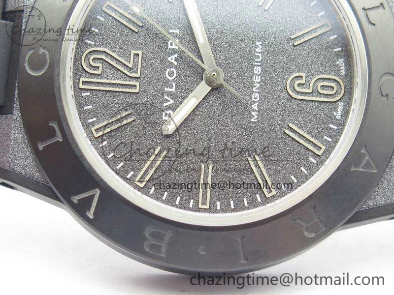 Diagono Magnesium PVD GF 1:1 Gray Textured Dial On Black Rubber Strap MIYOTA 9015 V2