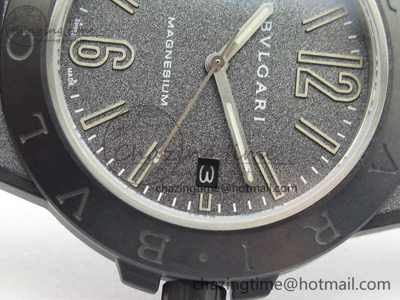 Diagono Magnesium PVD GF 1:1 Gray Textured Dial On Black Rubber Strap MIYOTA 9015 V2
