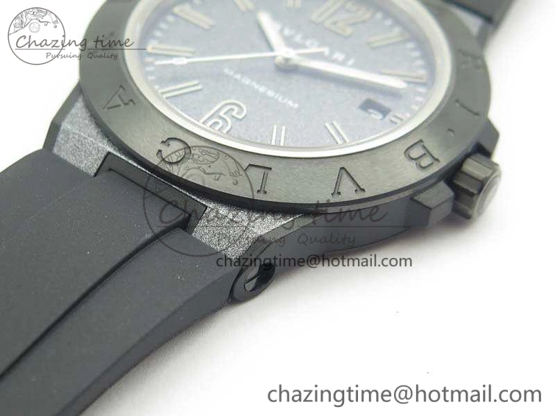 Diagono Magnesium PVD GF 1:1 Gray Textured Dial On Black Rubber Strap MIYOTA 9015 V2