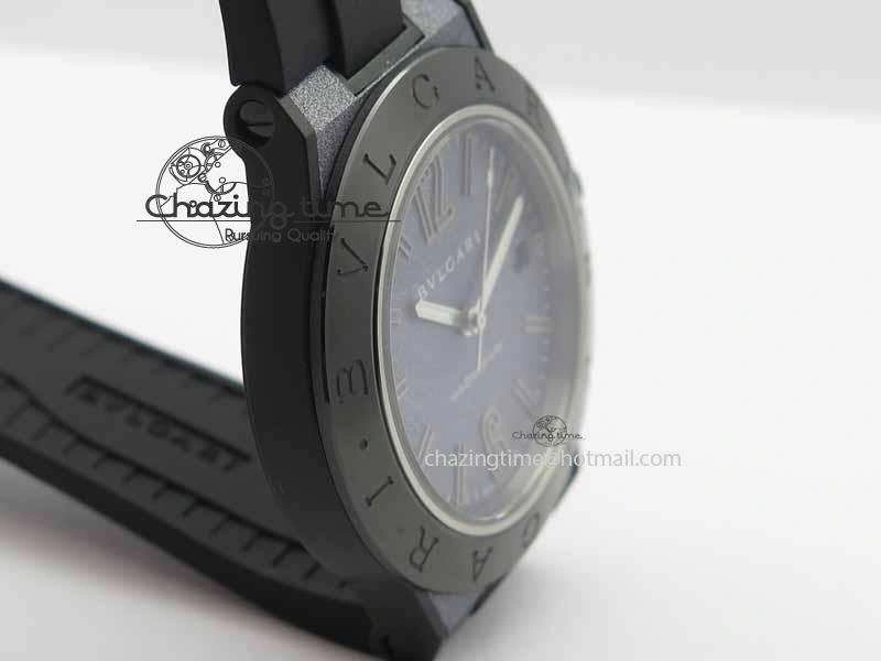 Diagono Magnesium PVD GF 1:1 Gray Textured Dial On Black Rubber Strap MIYOTA 9015