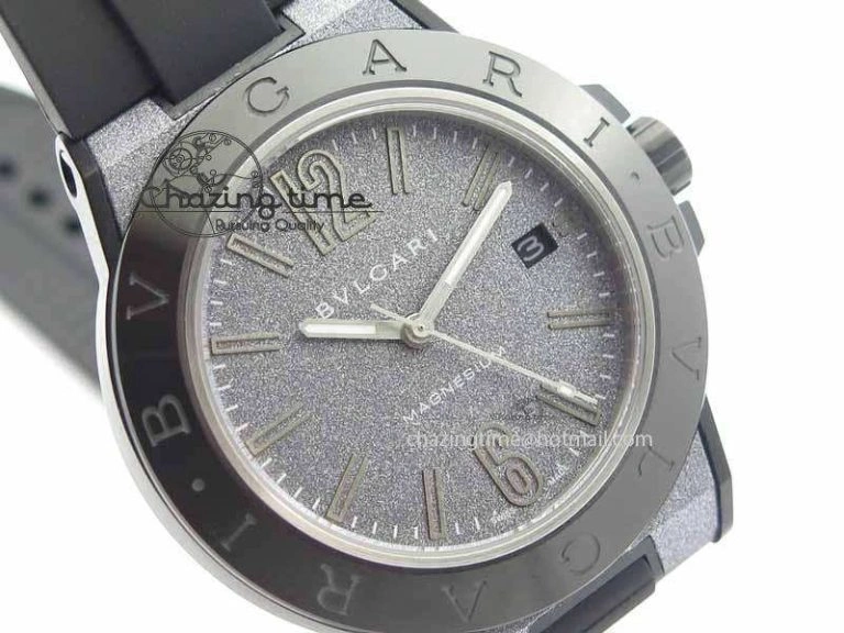 Diagono Magnesium PVD GF 1:1 Gray Textured Dial On Black Rubber Strap MIYOTA 9015