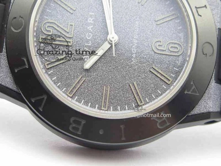 Diagono Magnesium PVD GF 1:1 Gray Textured Dial On Black Rubber Strap MIYOTA 9015