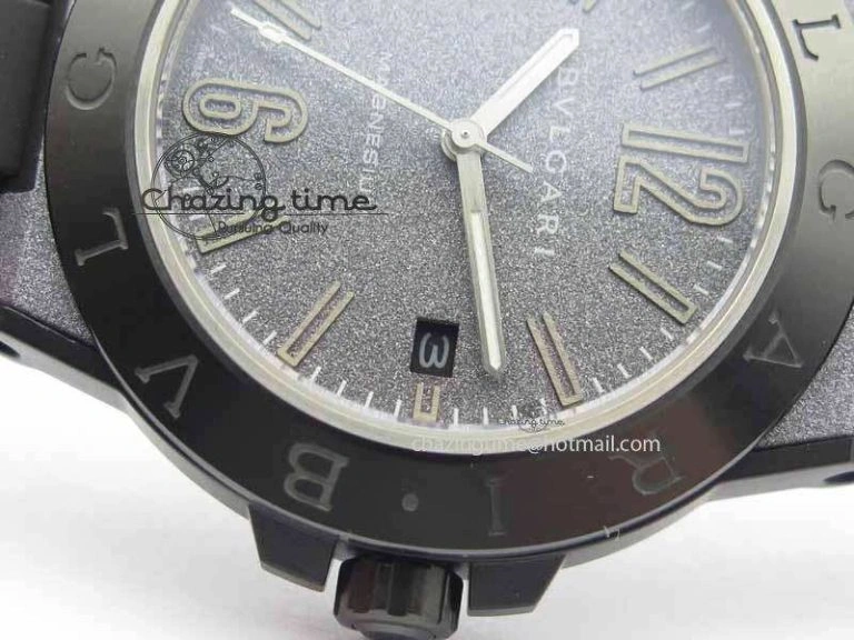 Diagono Magnesium PVD GF 1:1 Gray Textured Dial On Black Rubber Strap MIYOTA 9015