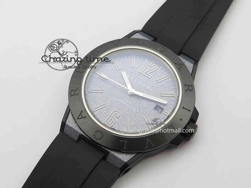 Diagono Magnesium PVD GF 1:1 Gray Textured Dial On Black Rubber Strap MIYOTA 9015