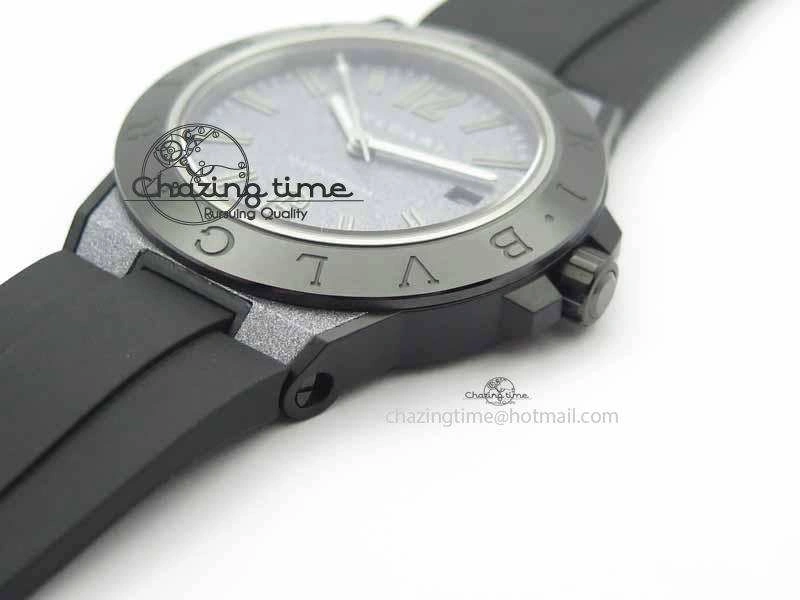 Diagono Magnesium PVD GF 1:1 Gray Textured Dial On Black Rubber Strap MIYOTA 9015