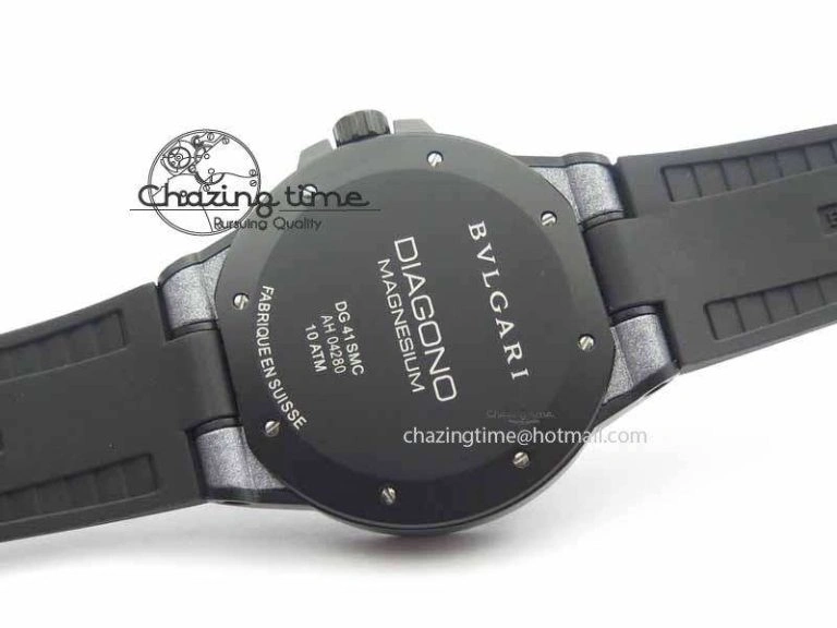 Diagono Magnesium PVD GF 1:1 Gray Textured Dial On Black Rubber Strap MIYOTA 9015