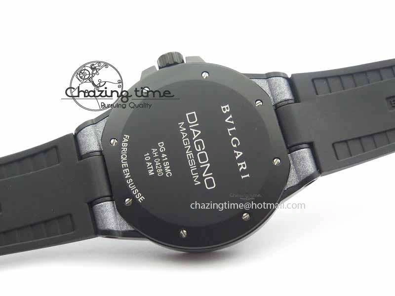 Diagono Magnesium PVD GF 1:1 Gray Textured Dial On Black Rubber Strap MIYOTA 9015