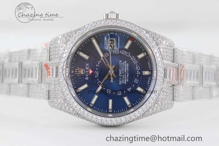 Diamond Skydweller SS TWF Best Edition Blue Dial on SS Bracelet 23J to 9001