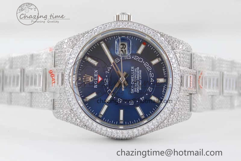 Diamond Skydweller SS TWF Best Edition Blue Dial on SS Bracelet 23J to 9001