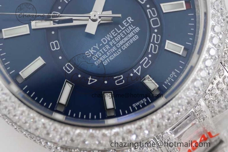 Diamond Skydweller SS TWF Best Edition Blue Dial on SS Bracelet 23J to 9001