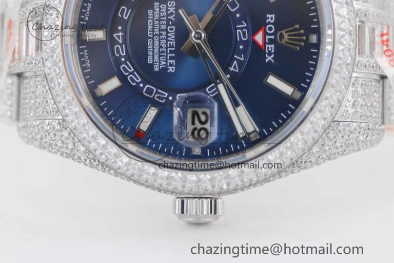 Diamond Skydweller SS TWF Best Edition Blue Dial on SS Bracelet 23J to 9001