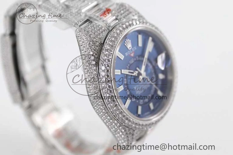 Diamond Skydweller SS TWF Best Edition Blue Dial on SS Bracelet 23J to 9001