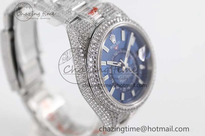 Diamond Skydweller SS TWF Best Edition Blue Dial on SS Bracelet 23J to 9001