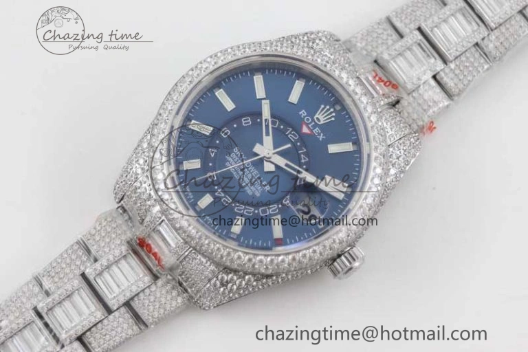 Diamond Skydweller SS TWF Best Edition Blue Dial on SS Bracelet 23J to 9001