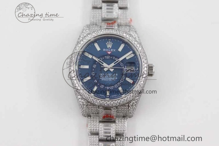 Diamond Skydweller SS TWF Best Edition Blue Dial on SS Bracelet 23J to 9001