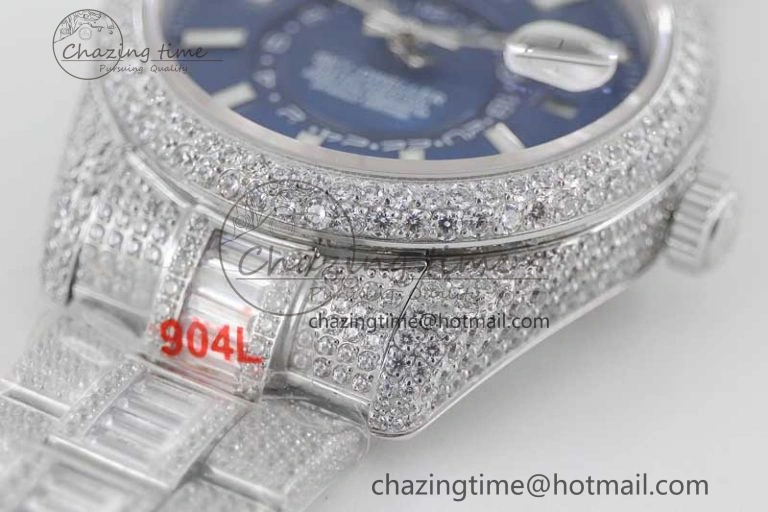 Diamond Skydweller SS TWF Best Edition Blue Dial on SS Bracelet 23J to 9001